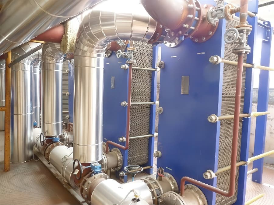 Plate heat exchanger detail